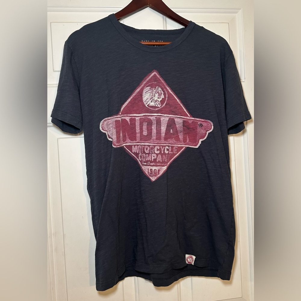 Indian Motorcycle Established 1901 Logo Mens Black‎ T-shirt Size S Made In USA.